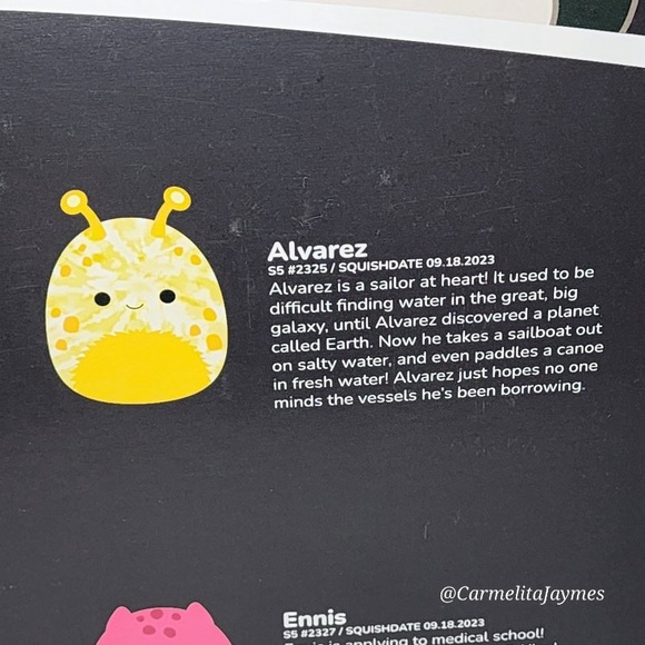 🖤 ALVAREZ 👽 Yellow Cryptid Alien SELECT SERIES Original Squishmallow Kellytoy - Picture 8 of 9